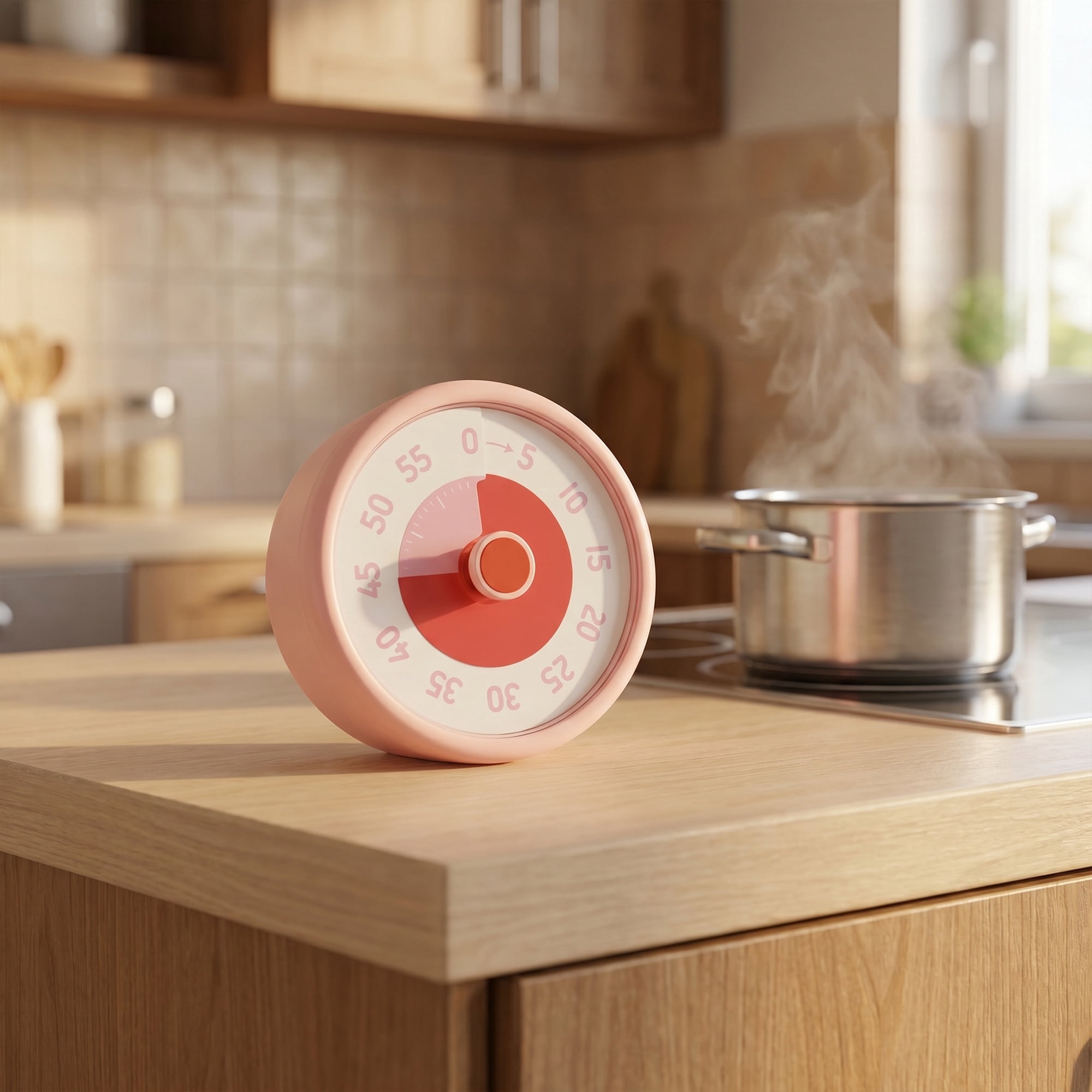 Unique Bargains 60 Minute Kitchen Digital Visual Timer Pink