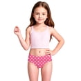 thumbnail image 4 of Toddler Girl's Bikini Sets Two Piece Swimsuit UPF 50+ Sun Rash Guard And Swim Shorts For Beach Pool Summer Swimwear Size 3-4T, 4 of 8