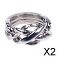 thumbnail image 1 of 2x Caja de Rompecabezas de Aleación, Cerradura de Metal, Juguetes IQ Mind, Juegos de Rompecabezas, Anillo de Cerraduras 2 piezas, 1 of 7