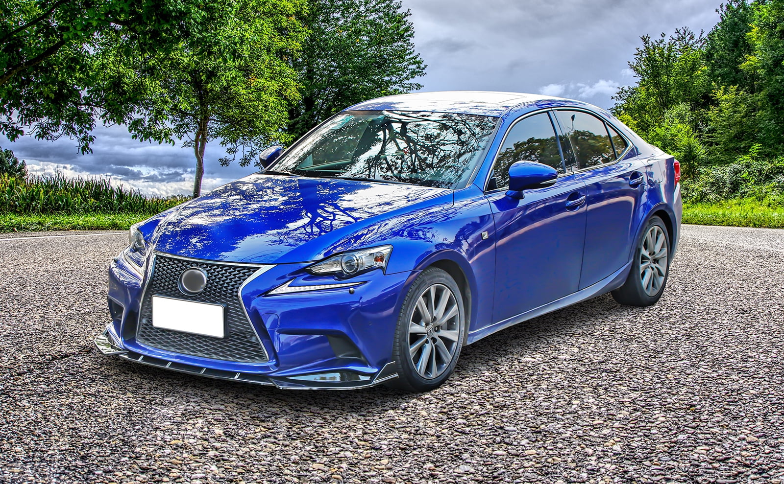 Ikon Motorsports Compatible with 14-16 Lexus IS F Sport IKON Style Gloss Black 3PCS Front Bumper Lip
