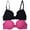 Black-fuchsia, variant on Elle Women's Bras Full Coverage Lace 2-Pack Cotton/Spandex Underwire Black-Fuchsia