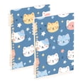 thumbnail image 6 of Cute Cats and Stars Spiral Journal Notebook College Ruled Notebook 8.3" x 5.7" A5 Lined Thick Paper Page, 6 of 6
