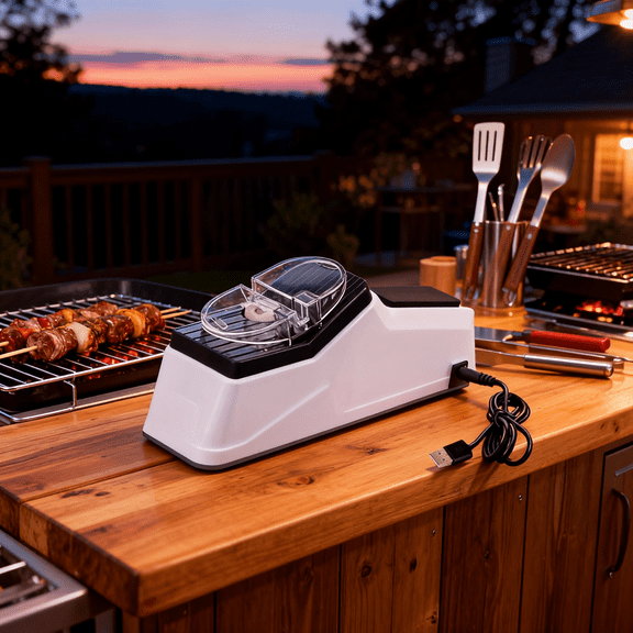 Portable Knife Sharpener, Replacement Grinding Tools, Sharpening Tool, Double Sided, for Kitchen Knife Maintenance, Home Cooks and Chefs Stable Non-slip Base | A