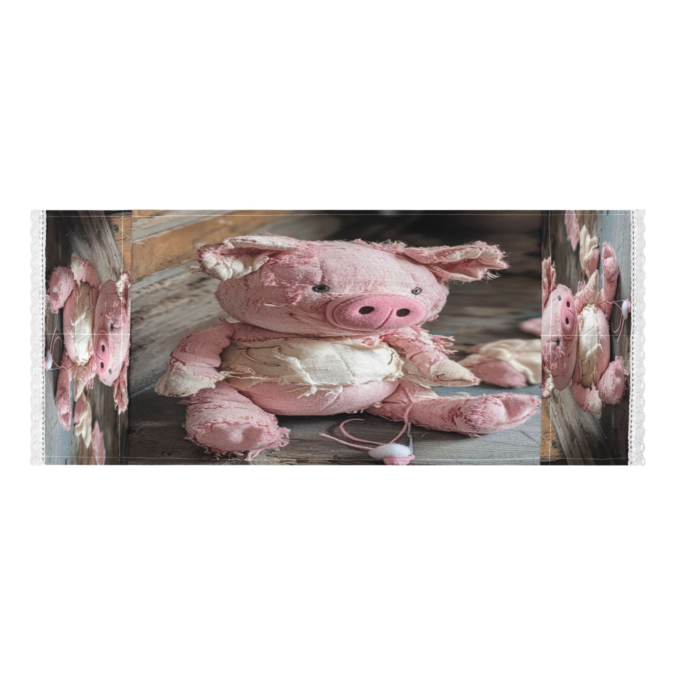 A Pink Piggy DollWasher and Dryer Covers Dust-Proof and Oil Resistant Fridge Cover with 4 Storage Pockets Washing Machine Top Cover for Laundry Kitchen Home 51.2 x 22 In