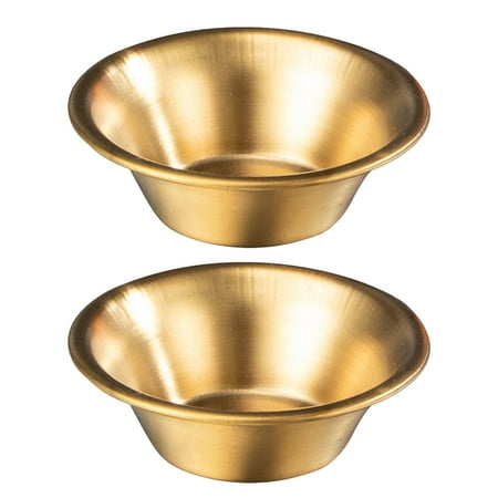 

2Pcs Household Sauce Cups Stainless Steel Sauce Containers Steak Sauce Cups Kitchen Supplies