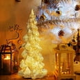thumbnail image 5 of LED Illuminated Glass Christmas Tree with Warm White Lights - Battery Powered Holiday Decoration for Mantel, Tabletop Centerpiece, Christmas Home Decor and Festive Gift, 5 of 6
