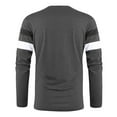 thumbnail image 5 of Puntoco Men’s Long Sleeve Polo Shirt Casual Slim Fit Shirts Contrast Color T Shirts Cotton Tops Dark Gray 12(XXL), 5 of 5
