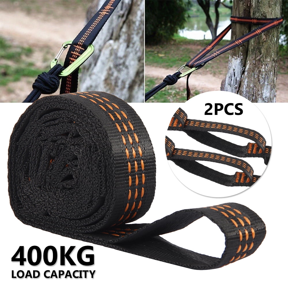2pcs Hammock Hanging Belt Tree Strap Nylon Rope Outdoor Camping 280x2.5cm 