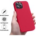 thumbnail image 3 of FYBTO for Compatible with iPhone 13 Pro Case,Liquid Silicone Slim Protective Shockproof Phone Case Cover with Anti-Scratch Microfiber Lining, 6.1 inch (Red), 3 of 6