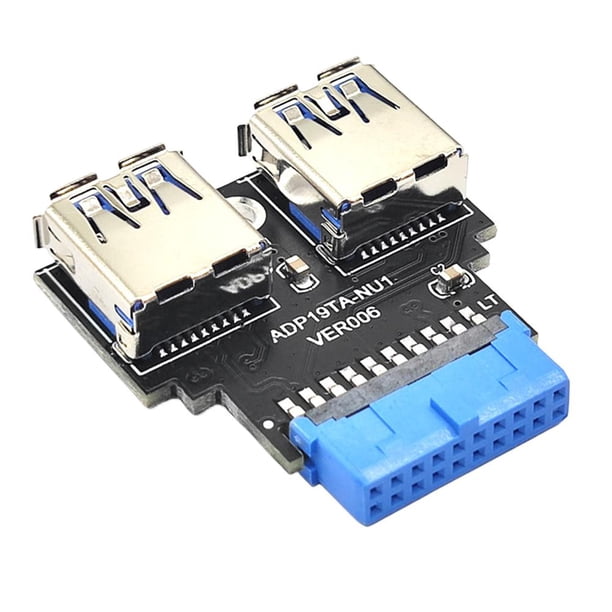 Conector de 19 pines a tipo C/doble USB A para WIN/LINUX/MAC (doble A hembra arriba)