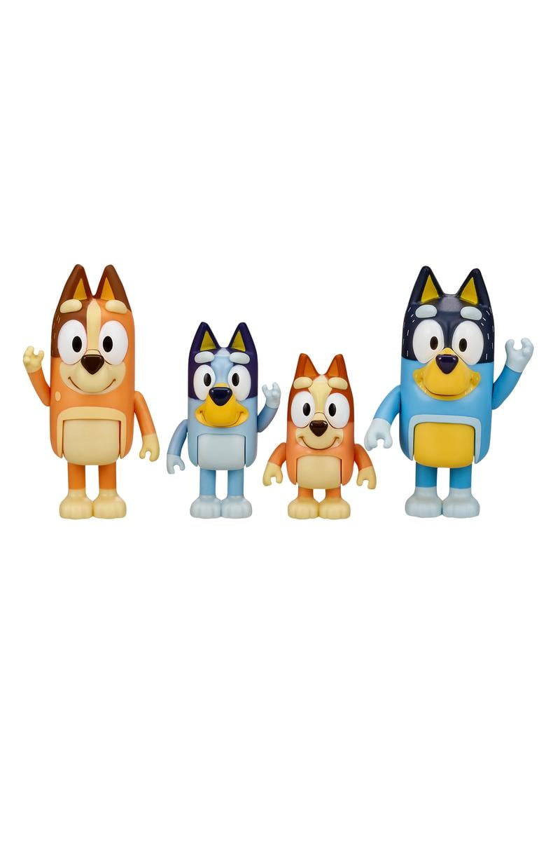 Bluey 8-Pack Articulated Figures, Preschool Toy Gift Set, Includes