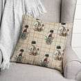 thumbnail image 3 of Creative Products Cream and Red Check Gnome Globe Pattern 18 x 18 Spun Poly Pillow, 3 of 3