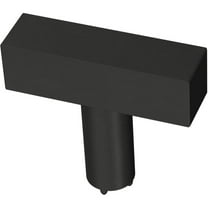 Square Bar 1-1/2 In. (32 Mm) Matte Black Cabinet Knob