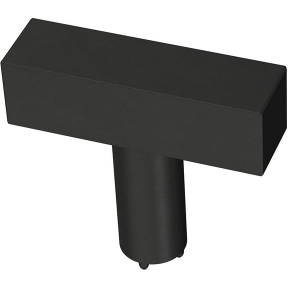 Square Bar 1-1/2 In. (32 Mm) Matte Black Cabinet Knob
