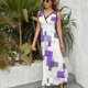 thumbnail image 3 of Vestido De Noche De Lujo Sin Mangas Para Mujer, Abstract Geometrical Vestido De Fiesta, 3 of 5
