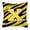 Letter X, variant on Monogram Initial x Tiger Stripe - Black Gold Decorative Fabric Pillow