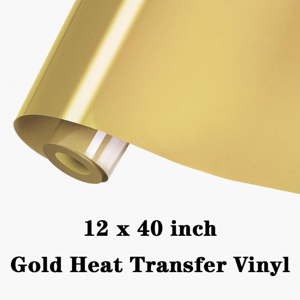 HTV Heat Transfer Rolls12""x40"" Gold HTV Vinyl, Iron on for