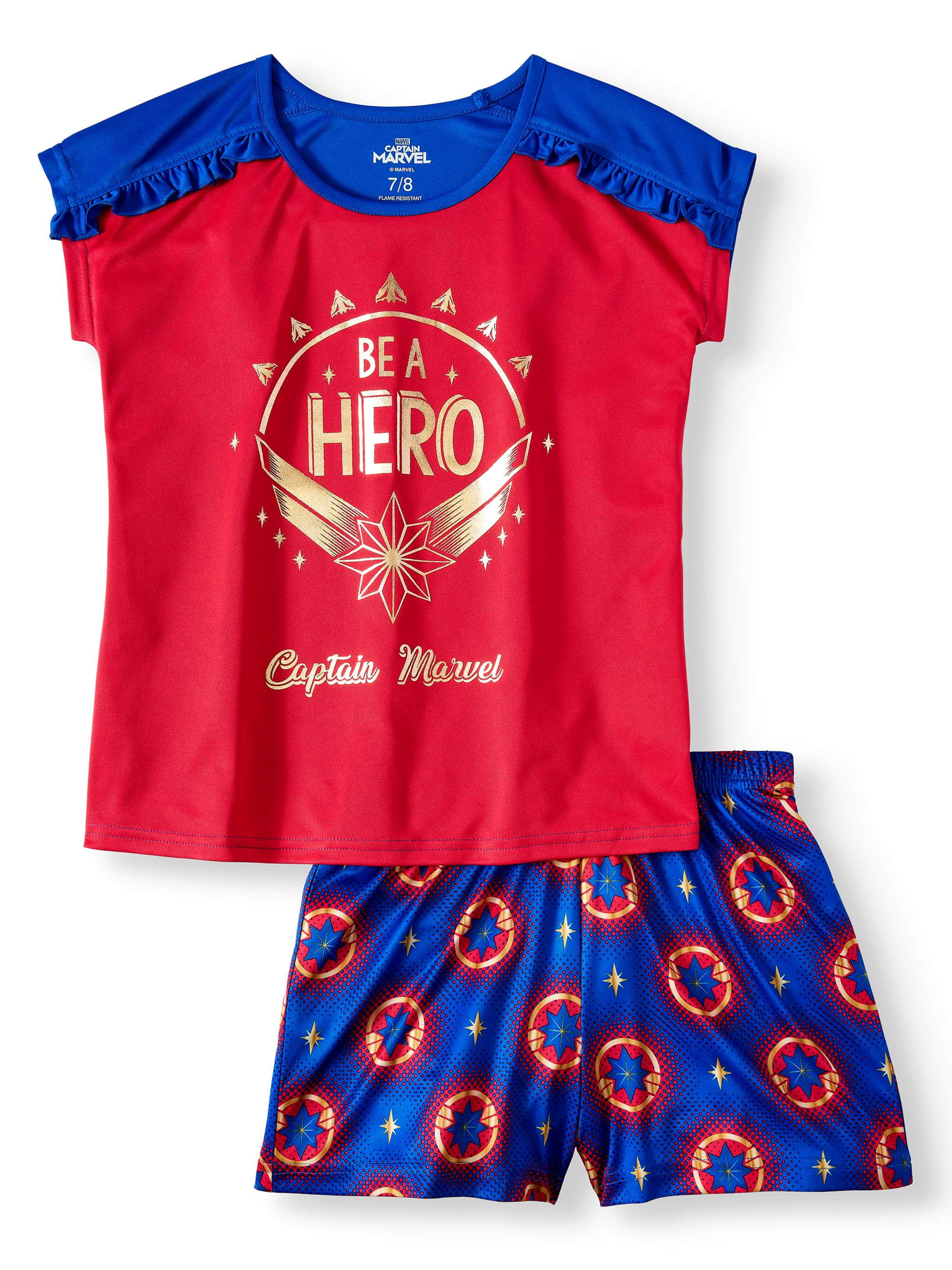 Disney Girls Captain Marvel Pyjamas