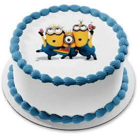 Despicable Me Minions Edible Cake Strips Cake Topper Decorations