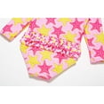 thumbnail image 6 of BONVERANO Baby Girls Swimsuit UPF 50+ Sun Protection, Long Sleeve Zipper One Piece Swimwear, Ruffle Toddler Bathing Suit（Starfish 9-12months）, 6 of 8