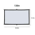 Projector Screen 130Inch, Portable AntiWrinkle Screen for Indoor and Outdoor Use Flash Sale