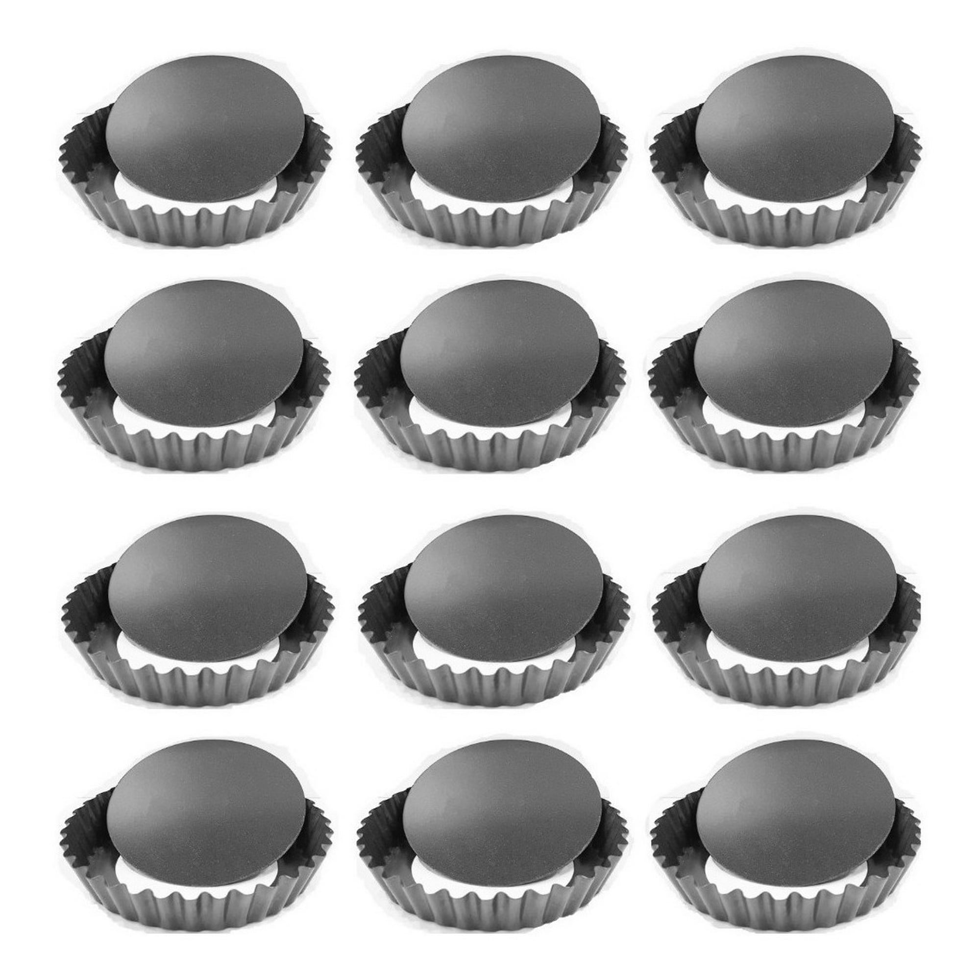 Pack X12 Moldes Tartaleta Desmontable Tarta Individual 12Cm