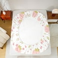 thumbnail image 5 of Homewish Cartoon Strawberry Teen Bed Sheets, Rustic Floral Flower King Sheets, Kawaii Princess Ttyle Sheet Set, Microfiber Bedroom Decor, 4pcs, 5 of 7