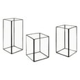 thumbnail image 4 of Koyal Wholesale Black Geometric Hurricane Candle Holder Set of 3 for Wedding Centerpiece, Home Decor, Patio Decor, 4 of 5