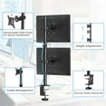 thumbnail image 4 of PUTORSEN Dual Monitor Stand- Vertical Stack Monitor Desk Mount for Two Screens Up to 35 Inch Height Adjustable Screen Supports with Swivel, 4 of 7