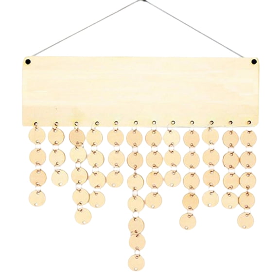 Blank Birthday Board Wall Hanging Famliy Birthday Reminder Board Wooden Calendar DIY Unfinished Wood Slices Decoration Family Birthday Board Plaque DIY Hanging
