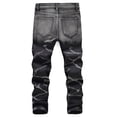 thumbnail image 3 of GYRATEDREAM Kid Boys Ripped Destroyed Straight Leg Jeans Children Fashion Skinny Fit Elastic Waist Distressed Denim Pants Stretch Slim Trousers for 5-13 Years, 3 of 8