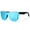 Matte Black Frame | Ice Blue Mirror Lens, variant on Trendy One-Piece Mirrored Lens Polarized Shades Fashion Sunglasses for Men-2 Pairs
