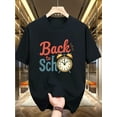 thumbnail image 1 of Back to School Graphic T-Shirt - Casual Cotton Tee with "Back to Sch" Design, All-Season Comfort, Machine Washable, Perfect for Students & Casual Attire, Everyday Tshirt | Machine Washa, 1 of 3