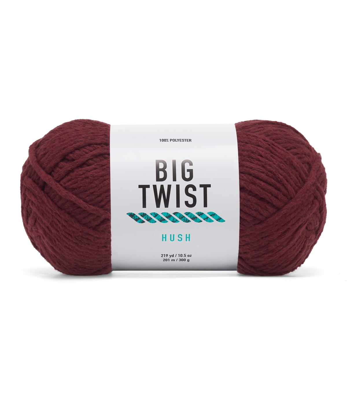 Big Twist Hush 4 Pack Bulky Polyester Yarn, Taupe, 219 yd, 10.5 oz