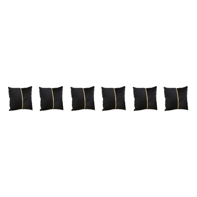 Inteprter Decoración Para El Hogar De 2 Piezas Con Funda De Cojín De Terciopelo En Múltiples Colores El Hilo Dorado Simétrico Es Simple Negro Type1 NO1