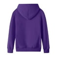 thumbnail image 5 of Womens Fleece 2 Piece Outfits Lounge Hoodie Sweatsuits Sets Oversized Sweatshirt Baggy Sweatpants Set W/Pockets Purple XXL, 5 of 7