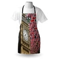 thumbnail image 3 of Union Jack Apron UK Flags Background with Big Ben Festive Celebrations Loyalty, Unisex Kitchen Bib Apron with Adjustable Neck for Cooking Baking Gardening, Pale Coffee Navy Blue Red, by Ambesonne, 3 of 3