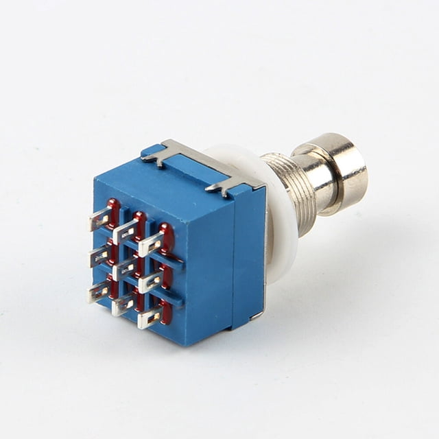 Raindrops 10Pcs True Bypass Guitar Effects Pedal Foot Switch Blue Metal 9-Lug for Unbuffered Signal Control