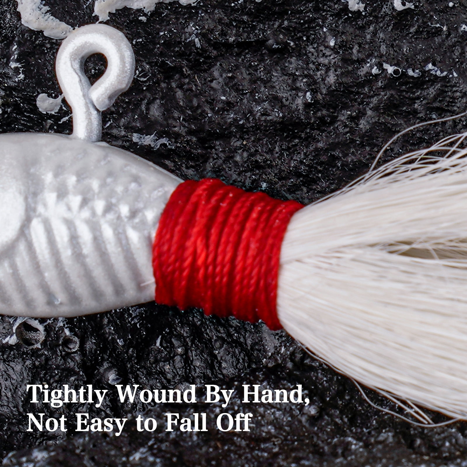 Bucktail Jig, Hair Jig, 8 Set of Pack Saltwater and Freshwater Baits, Hard Baits for Bass Flounder Striper Bluefish Halibut Redfish 3/4oz
