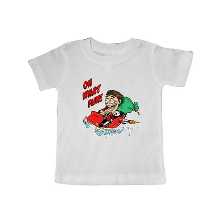 

Inktastic Hot Roddin Rod in Santa s Sleigh Oh What Fun Gift Baby Boy or Baby Girl T-Shirt