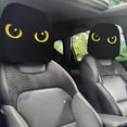 thumbnail image 3 of HomeKingdee Black-Cats-Eyes Car Pillow Headrest Covers, Breathable Automotive Seat Cover Accessories, Elastic Universal Fit for Car/Truck Seats, 3 of 7