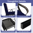 thumbnail image 4 of Gymax Patio Glider Chair Single Outdoor Rocking Chair w/ Seat & Back Cushions Navy, 4 of 9