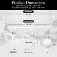 thumbnail image 2 of MERIVILLE 1" Single Curtain Rod Set, Adjustable 28-48 Inches, Ball Finials, Glossy White, 2 of 10