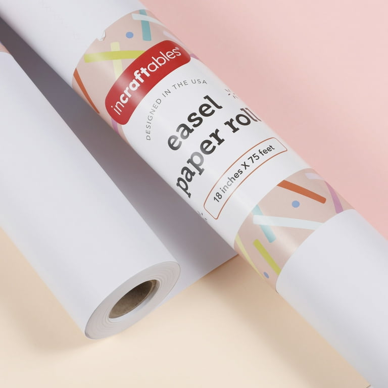 Essential Easel Paper Roll 18 Inches X 75 Feet, Kids Crafts Paper, Fadeless  Bulletin Board Paper, Gift Wrapping Paper (2)