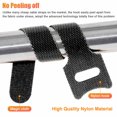 thumbnail image 4 of Jinsinto 100PCS Fastening Cable Ties Reusable, Premium 6-Inch Adjustable Cord Ties, Microfiber Cloth Cable Management Straps Hook Loop Cord Organizer Wire Ties Reusable (Black Colors), 4 of 5