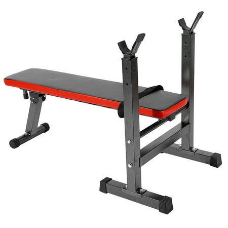 220 lbs Sit Up Bench, Barbell Workout Shoulder Chest Press Home Gym Exercise Weight Folding