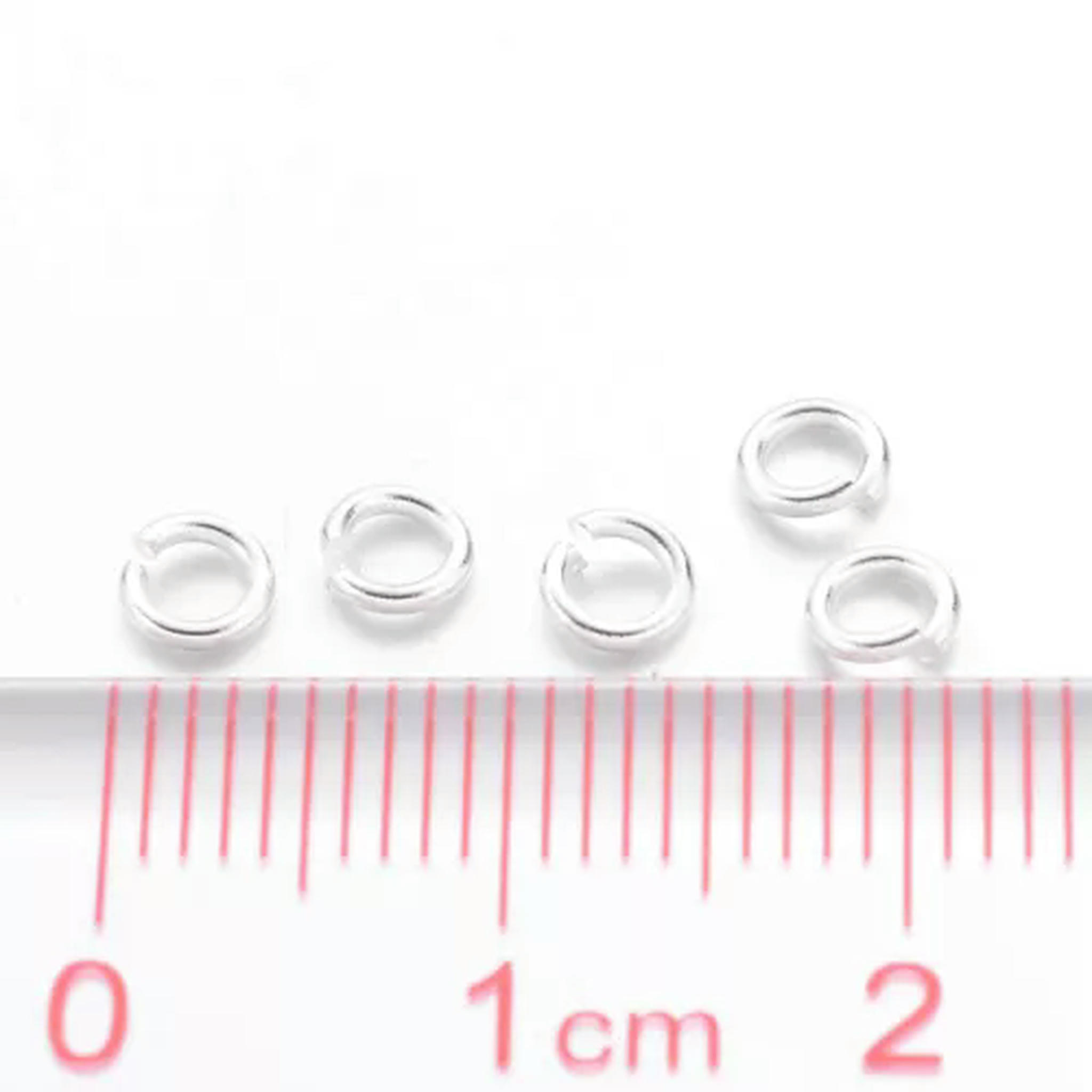 EOEMY 11000Pcs/500G Brass Open Jump Rings Close But Unsoldered Loop Jewelry Making 4mm-Silver