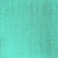thumbnail image 1 of Ahgly Company Indoor Square Solid Turquoise Blue Modern Area Rugs, 4' Square, 1 of 4