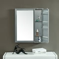thumbnail image 3 of Furniture of America Asher Metal Wall Mirror with Storage, Silver, 3 of 4