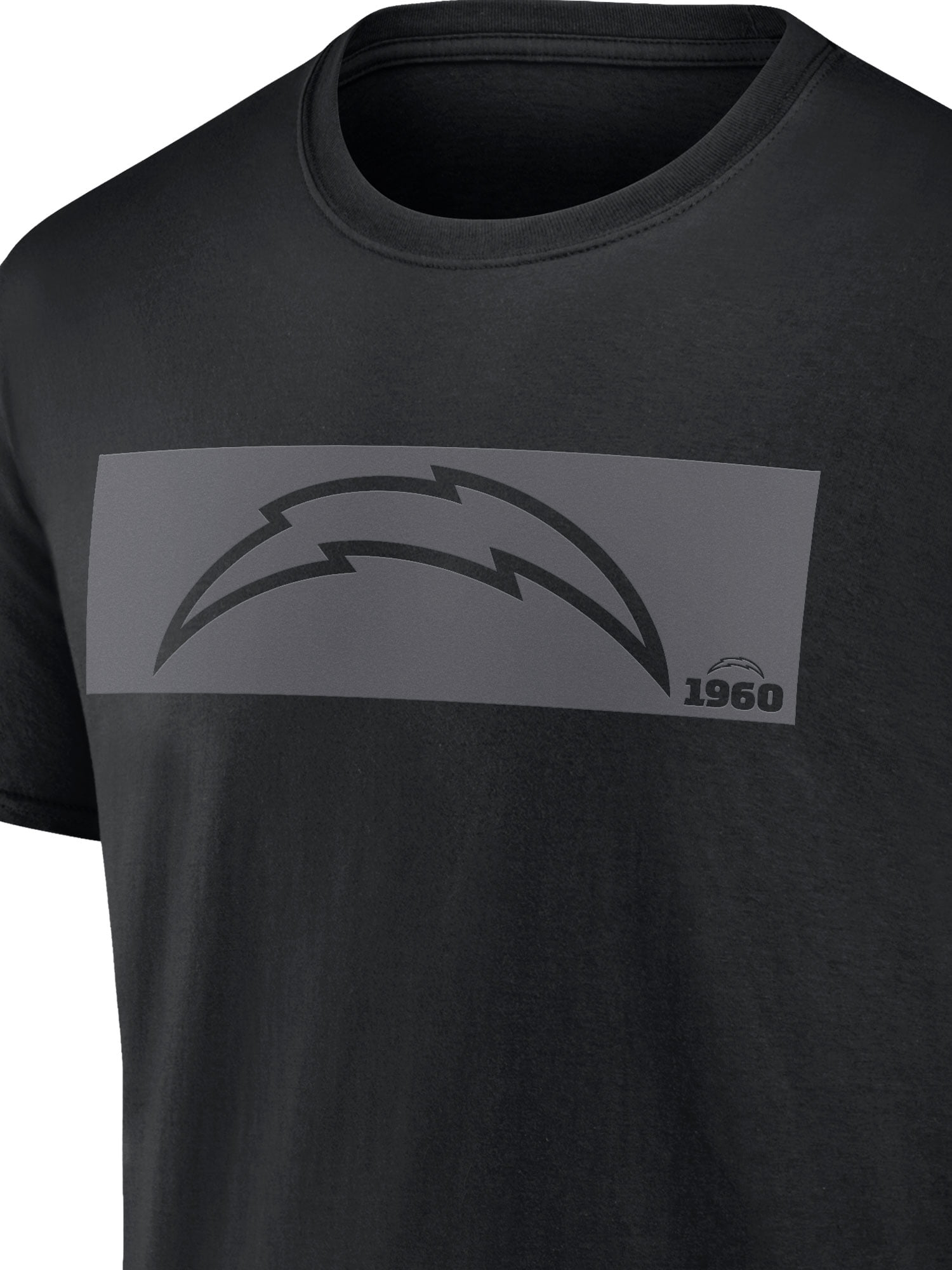 NFL Los Angeles Chargers Men's Cotton Black Short Sleeve T-Shirt